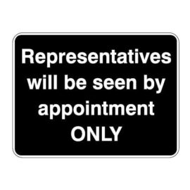 Appointments Only Sign
