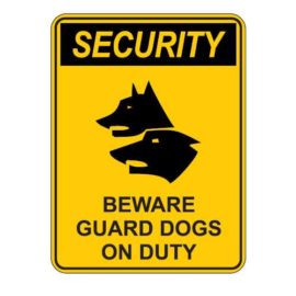 Beware Guard Dogs Sign