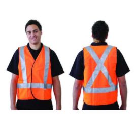 Fluoro OrangeX Back Safety Vest