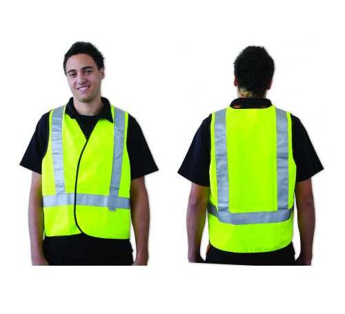 Fluoro Yellow H Back Safety Vest