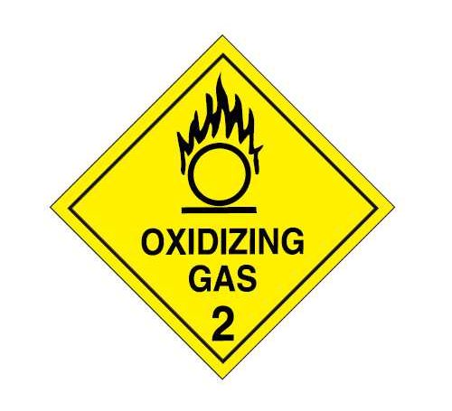 Oxidizing Gas Sign